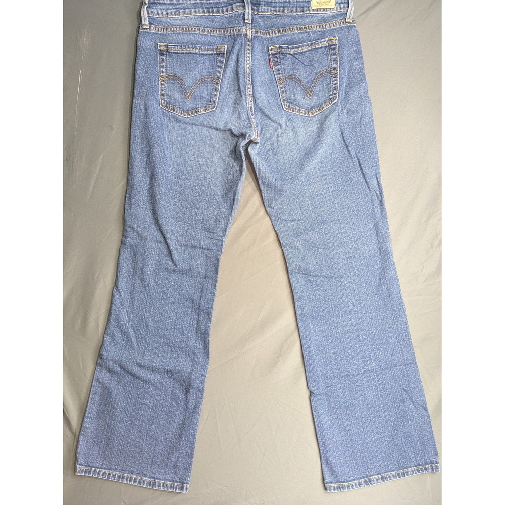 Levis 545 Low Boot Cut Jeans Womens 12 Medium Wash Blue Denim Low Rise 32x31